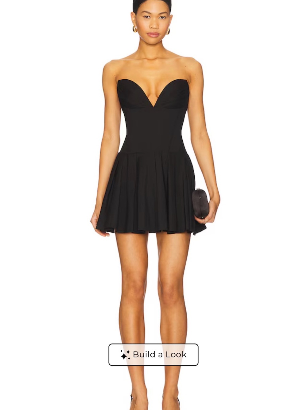 superdown Carmela Strapless Mini Dress in Black